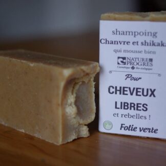 shampoing solide naturel au shikakaï – 100g saponifié à froid | cheveux forts, brillants et cuir chevelu sain