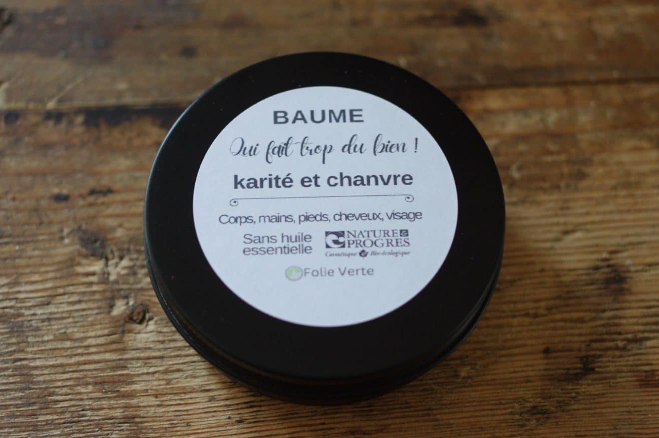 baume nourrissant bio au beurre de karité, chanvre & tournesol