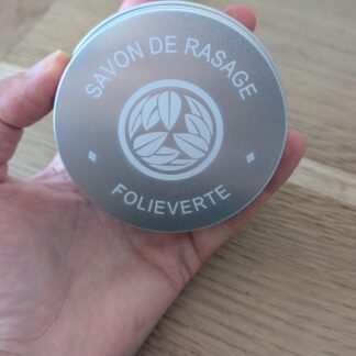 boîte de rasage ronde en aluminium avec couvercle