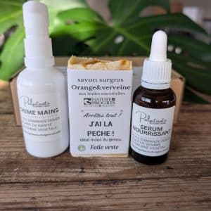 coffret savon artisanal crème mains sérum nourrisant squalane